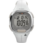 TIMEX Women's IRONMAN Transit 33mm Resin Strap Watch - White/Chrome tone- White resin strap