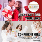 Chenille Letter Clear Makeup Bag with Zipper and Waterproof Nylon