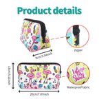 AJLTPA Cosmetic Bag Waterproof Neoprene Zipper Pouch Travel Portable Toiletry Makeup Bags Organizer Case for Women and Girls, Cu