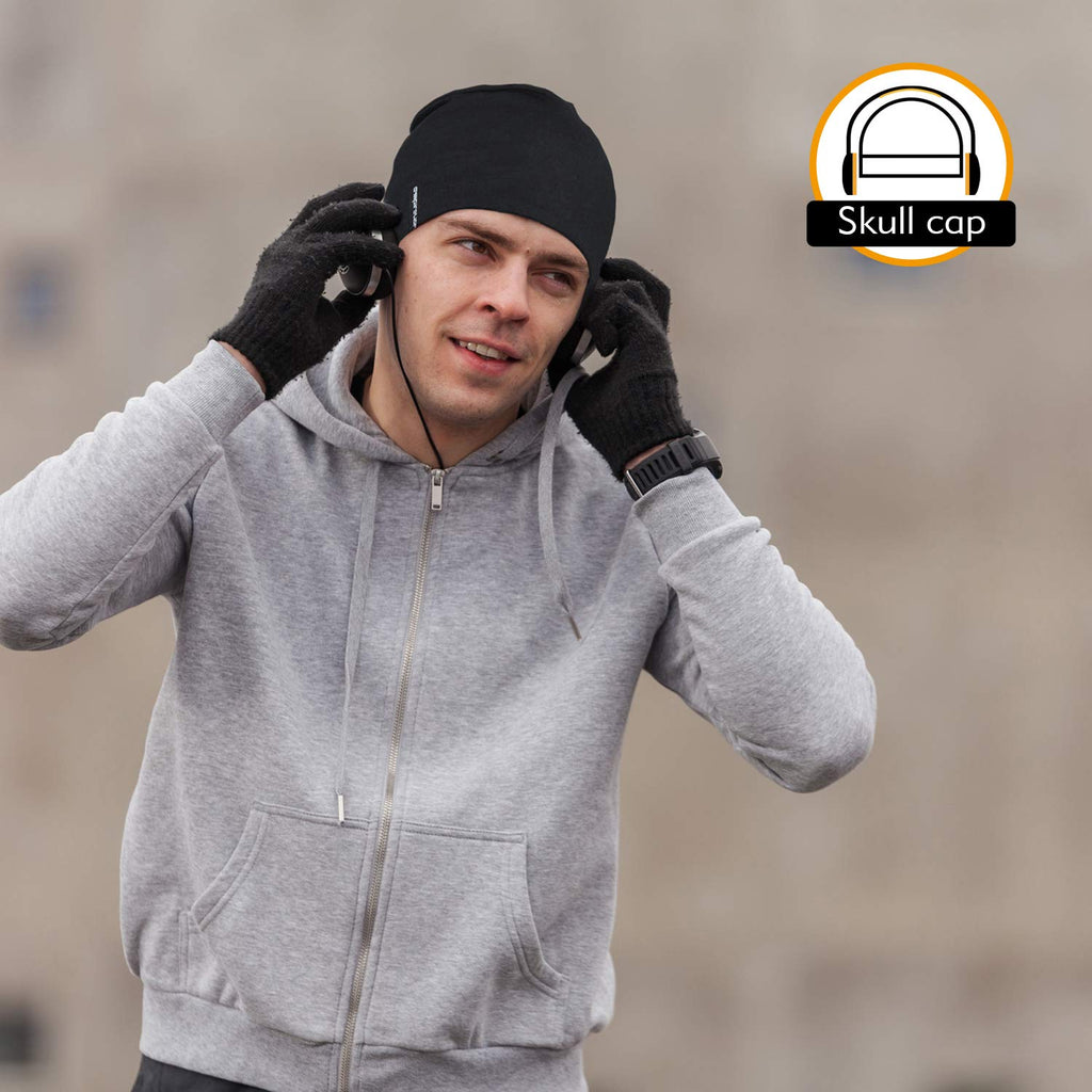 EMPIRELION 9 Multifunctional Lightweight Beanies Hats Snug Fitting, Running Skull Cap Helmet Liner Sleep Caps for Men Women (Mid