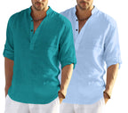 Zartha MenS Regular Fit Solid Pattern Cotton Polyester Blend Kurta With Spread Collar Long Sleeve And Standard Length | Shirt F