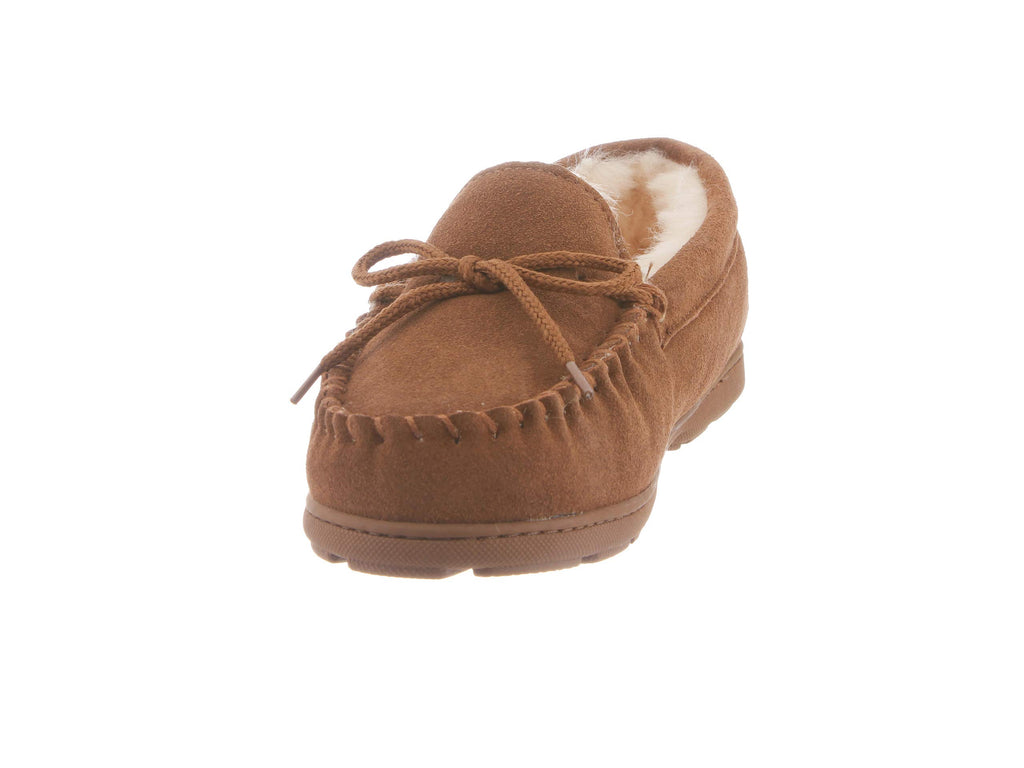 Bearpaw 1961W-220-7 Mindy Moccasin Slippers for Womens  Hickory - Size 7