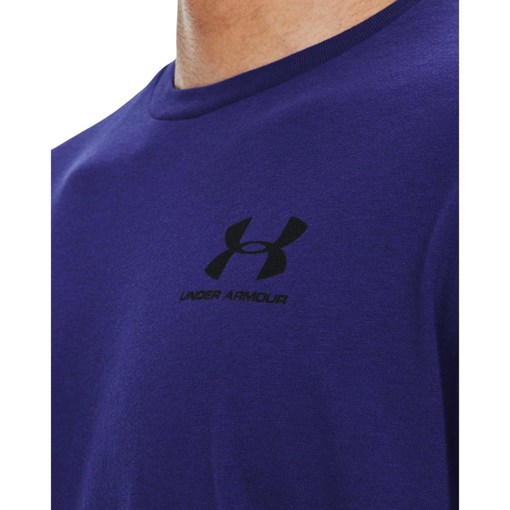 Under Armour Men's Sportstyle Left Chest Short-Sleeve T-Shirt, (468) Sonar Blue/Black/Black, X-Small