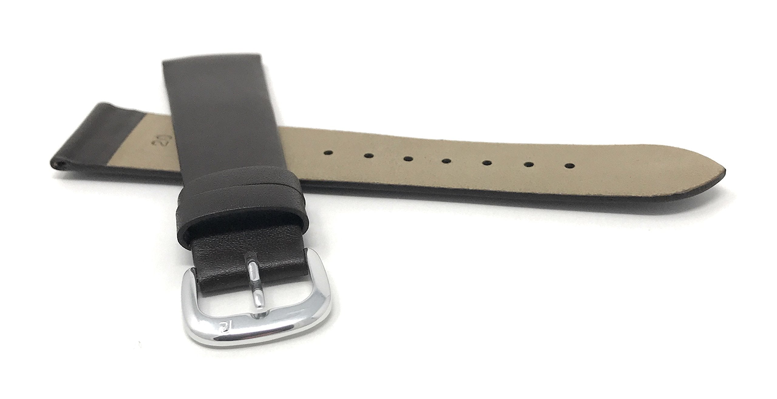 20mm, Modern Light Brown Italian Leather Smartwatch Band Strap fits Skagen Hagen, Signatur, Hald & Many More