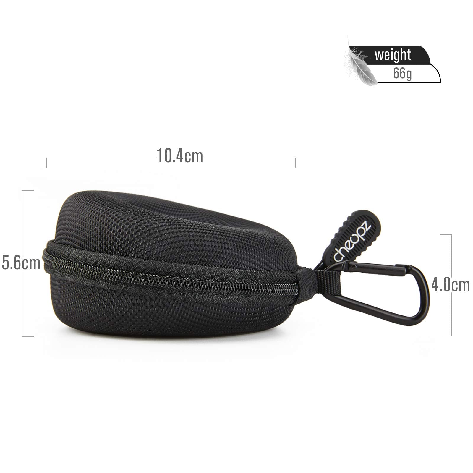 Cheopz Travel Watch Case Single Storage Box for Wristwatches & Smart Watches up to 50mm, Black