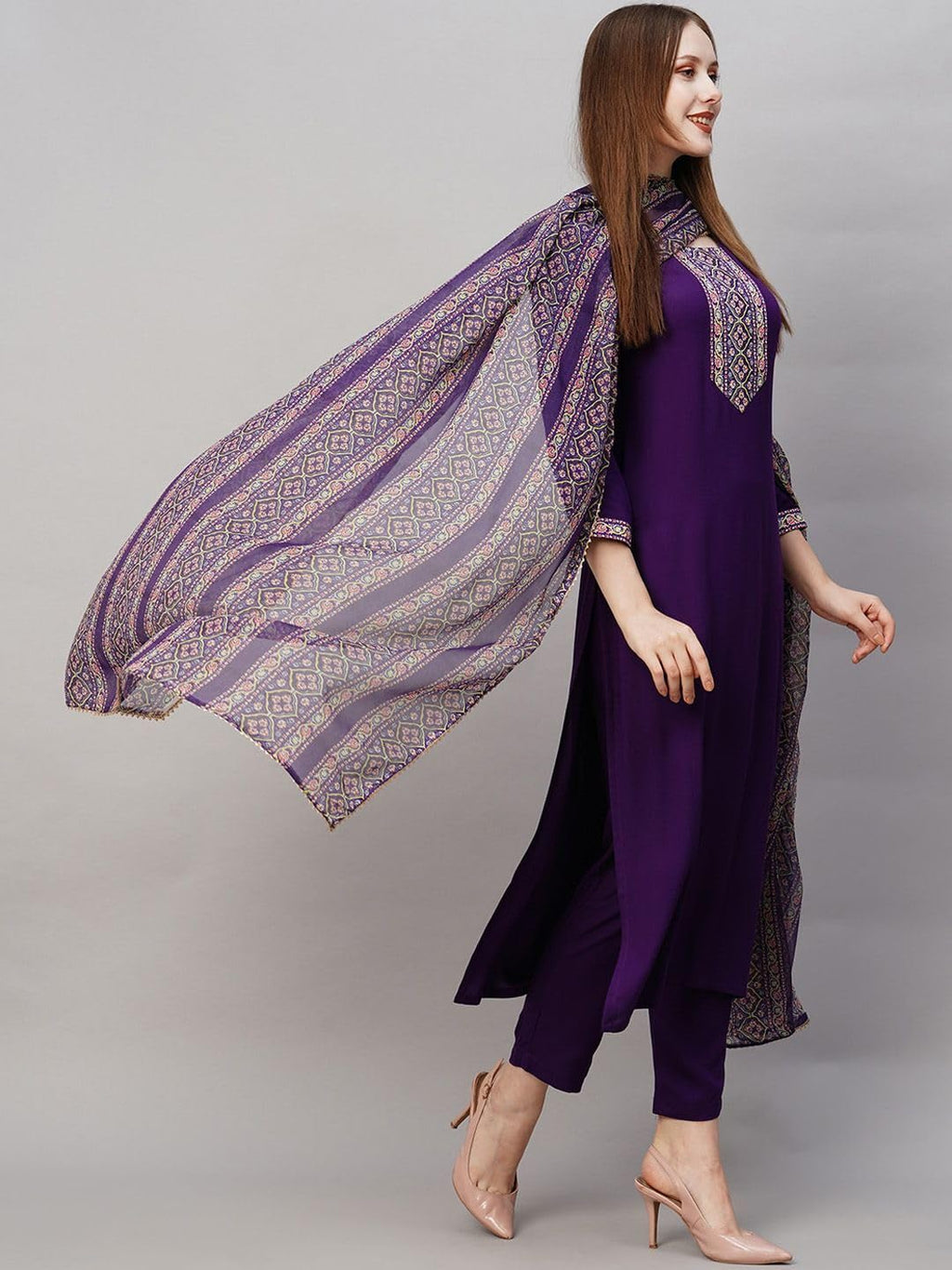 Wedani Cotton Digital Printed Kurta Set With Dupatta For Women