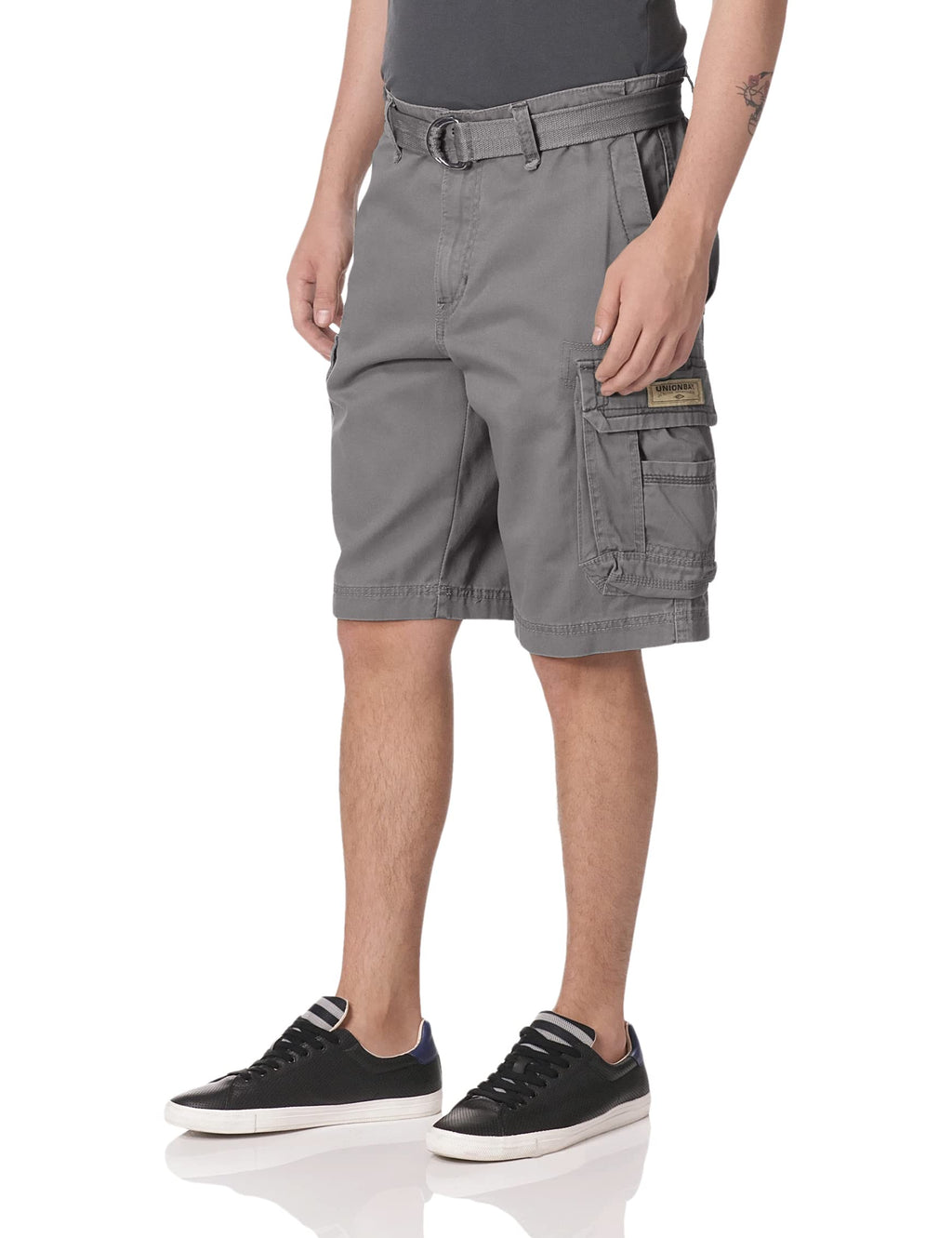 Unionbay Men's Survivor Belted Cargo Short-Reg and Big & Tall Sizes, Grey Goose, 48
