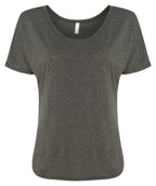Ladies Slouchy T-Shirt - WHITE MARBLE - S(D0102H7W5c2)