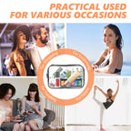 AURUZA 6 PACK Clear Toiletry Bag, TSA Approved Cosmetic Makeup Bags Set, Portable Travel Makeup Bags Zipper PVC Cosmetic Pouch A