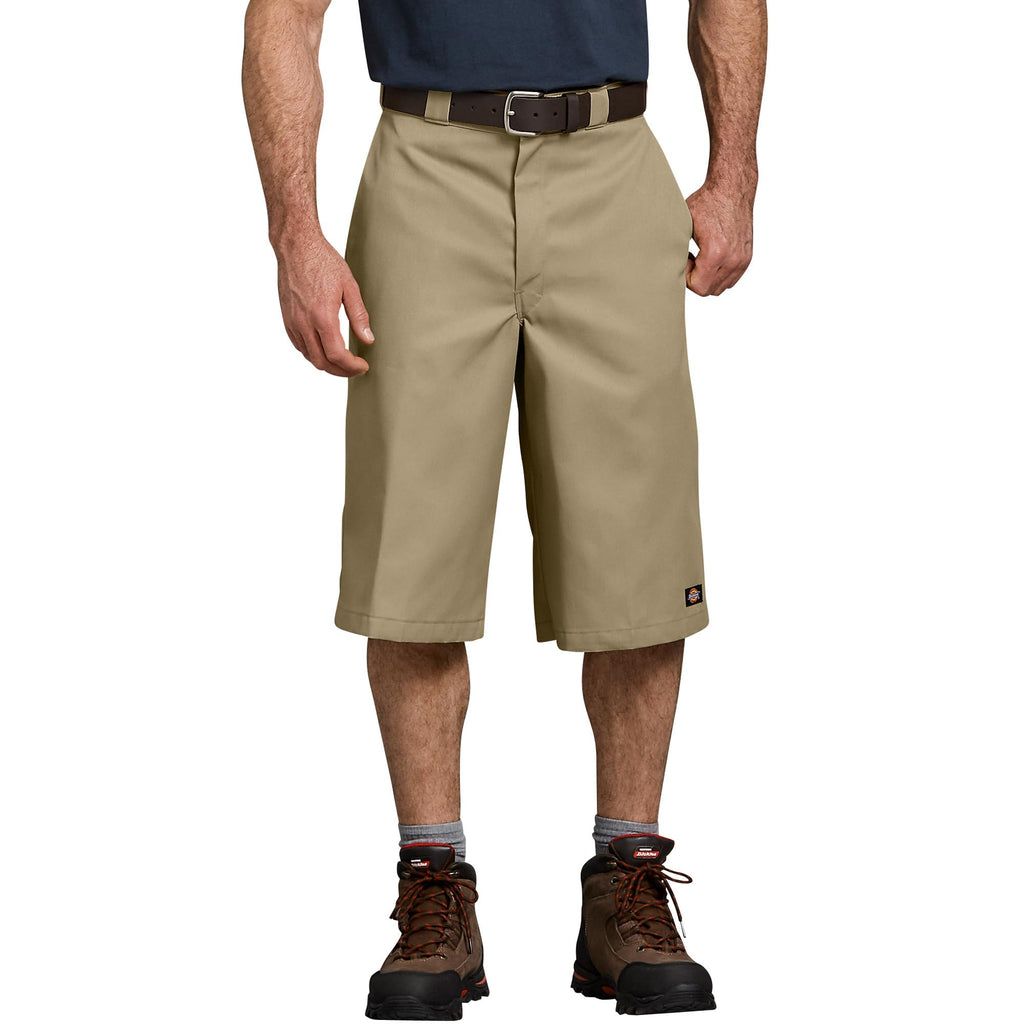 Dickies Men's 15 Inch Inseam Work Short With Multi Use Pocket, Khaki, 32