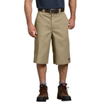 Dickies Men's 15 Inch Inseam Work Short With Multi Use Pocket, Khaki, 32
