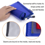 HRX Package Nylon Mesh Cosmetic Bags Zippered, 6PCS A5 Makeup Travel Cases Organizer Pouches for Purse Diaper Bag Office Station