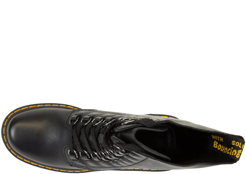 Dr. Martens Women's Lace Fashion Boot, Black Sendal Nappa, 9