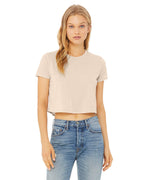Ladies Flowy cropped T-Shirt - WHITE - S(D0102H7WZ6J)