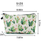 Cosmetic Bags for Women Small Cute Lovely Succulent Cactus Makeup Bag for Purse Travel Toiletry Bag Accessories Organizer Zipper