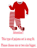 Family Feeling Little Girls Boys Matching Christmas Pajamas Sets 100% Cotton Sleepwears Toddler Kids Pjs