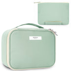 Narwey Travel Makeup Bag Large Cosmetic Bag Make up Case Organizer for Women (Spring Green)