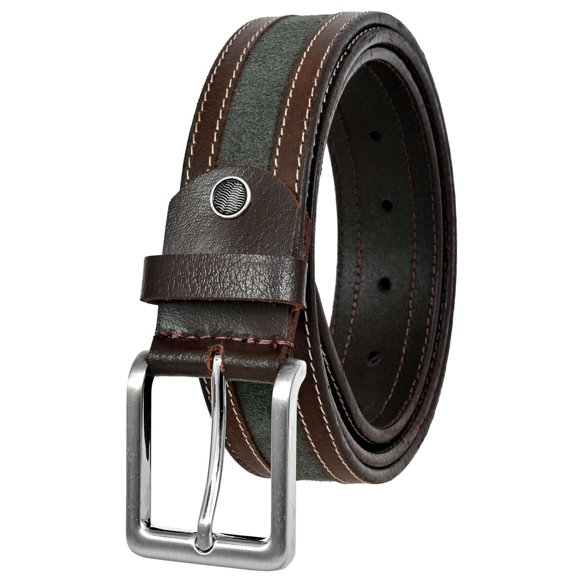 Leder Luxus Leather Belt For Men | Stylish & Adjustable Leather Belt For Casual & Formal Wear | Lightweight & Stitching Waist Be 44