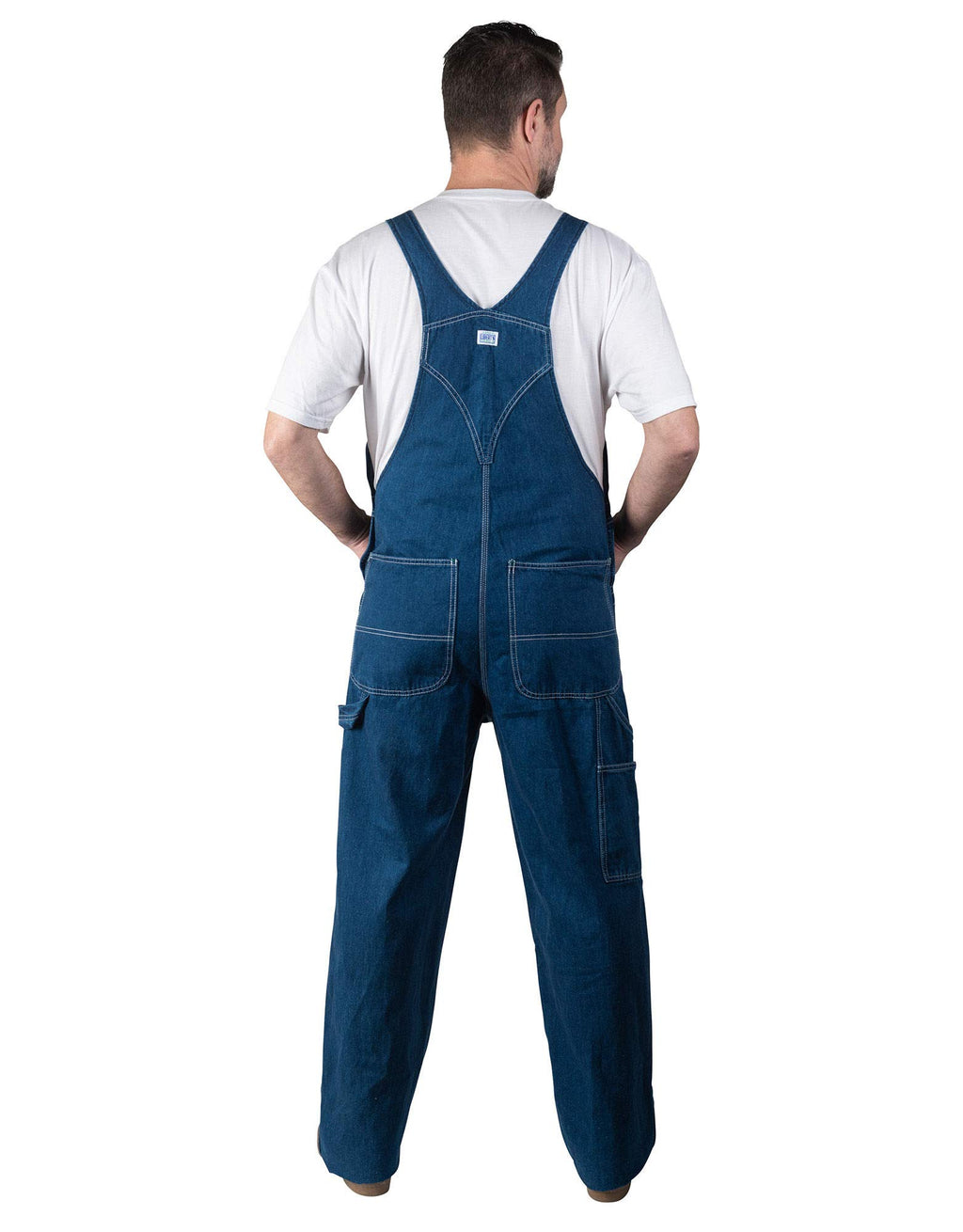 Liberty mens Stonewashed Denim Bib overalls and coveralls workwear apparel, Stonewashed Blue (Sw9), 36W x 32L US