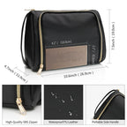 CUBETASTIC Travel Makeup Bag - Large Makeup Pouch Waterproof & Portable Cosmetic Organizer Bag PU Leather Zipper Pouches for Wom