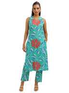 Gerua by Libas Printed Viscose Rayon Straight Kurta With Trousers