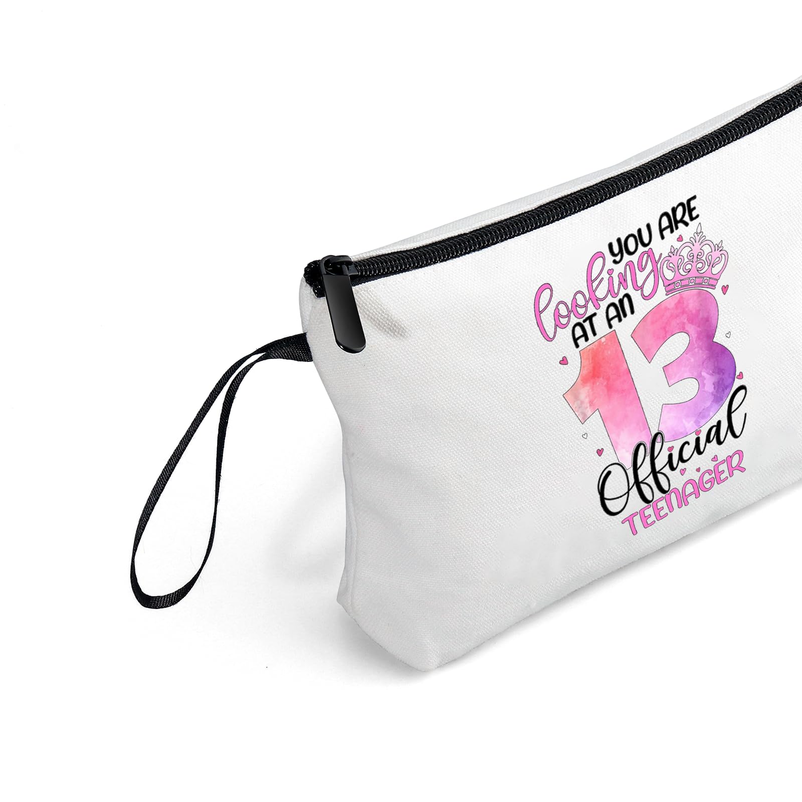 13 Year Old Girl Birthday Gifts, Gifts for 13 Year Old Girls, Teen Girl Birthday Gifts, Makeup Bag with Compact Mirror, Birthday