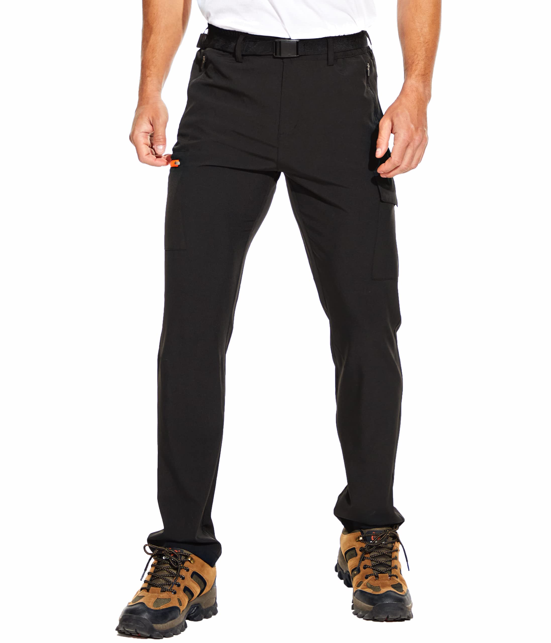 NATUVENIX Hiking Pants for Men, Lightweight Mens Travel Pants Quick Dry Fishing Pants Men Water Resistant Outdoor Pants Work