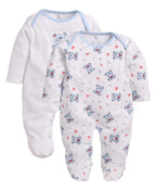 BabyGo Baby Romper 100% Cotton Rompers for New Born Baby|Sleepsuits for Baby Boys & Girls |Onesies| Infant Clothes|WHITE| 0-3M| 