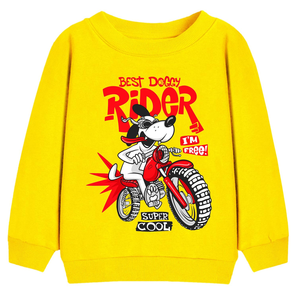 Trampoline Boys Full Sleeves Round Neck Sweatshirt(1516 Years)(TRMSWT117) Yellow 15-16