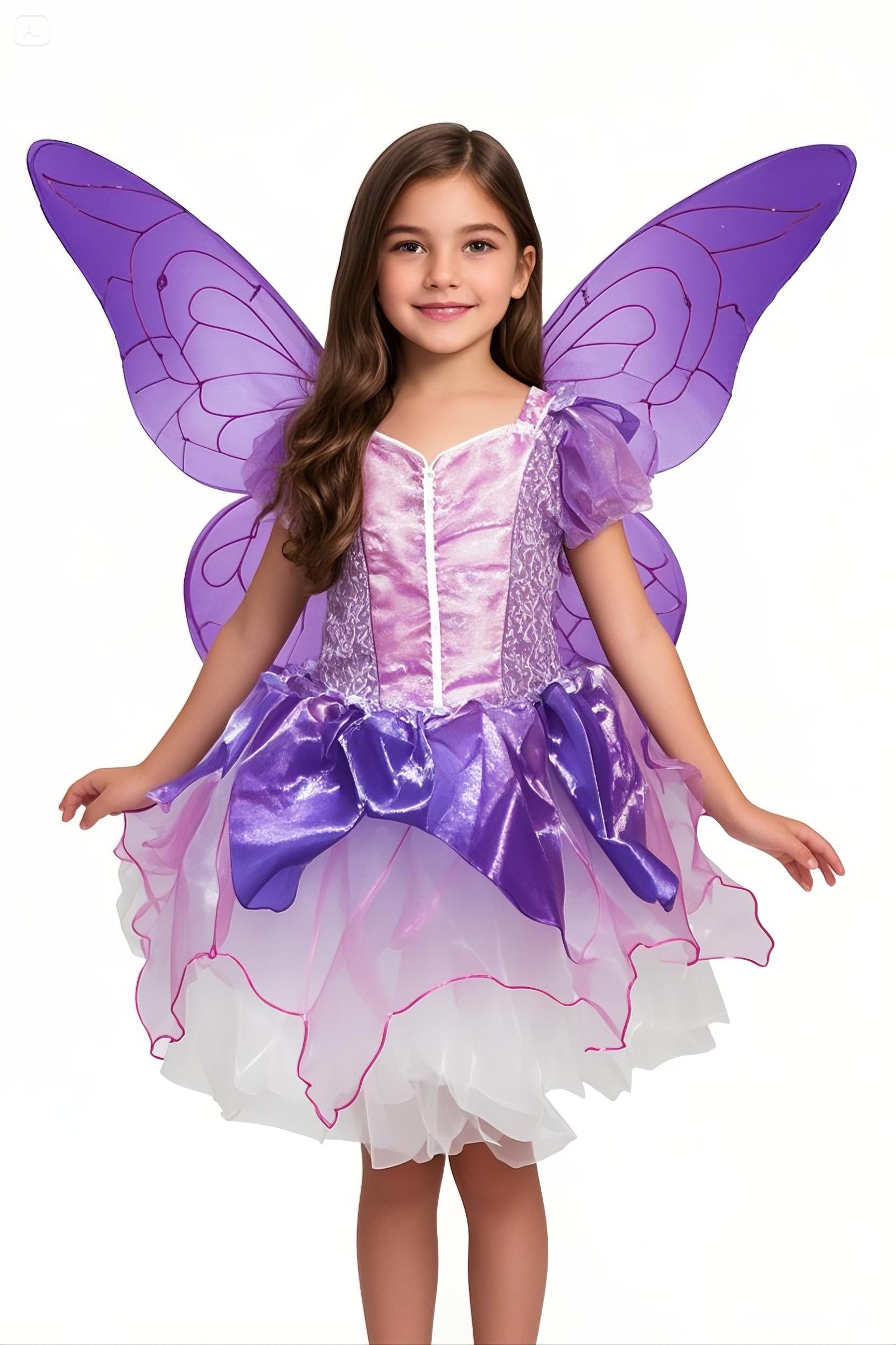 Petitebella Fairy Costume Dress 1-10y (Purple, 8-10 Years)
