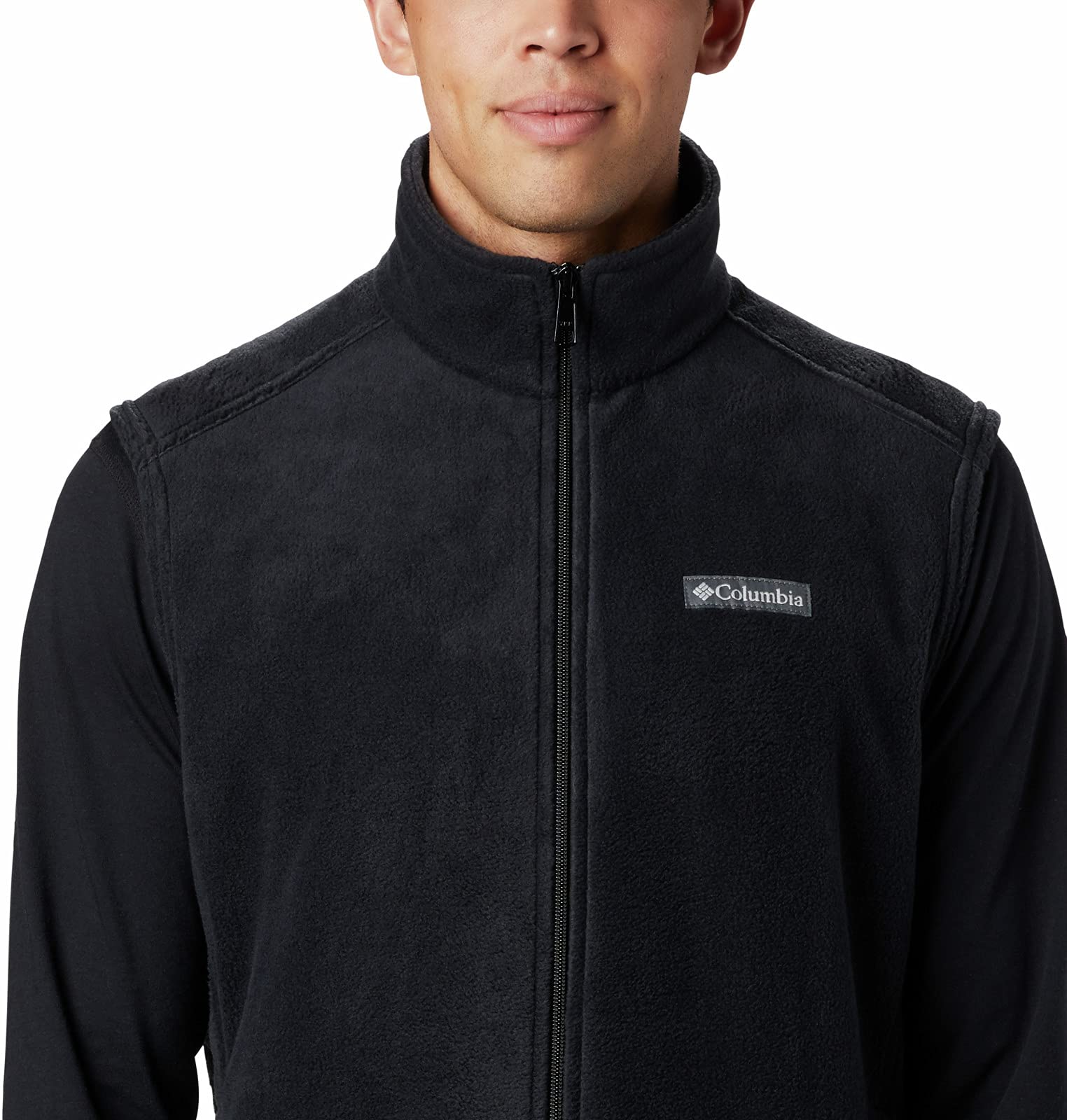columbia Mens Steens Mountain Vest, Black, Medium