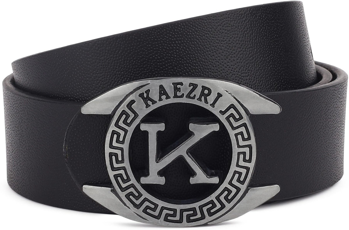 Men Black Genuine Leather Belt 30
