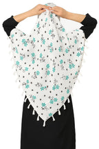 Weavers Villa Womens Cotton Floral Printed Face Cover Scarf | UV Protection, Breathable Fabric | Reusable Hijab Style Shield fo