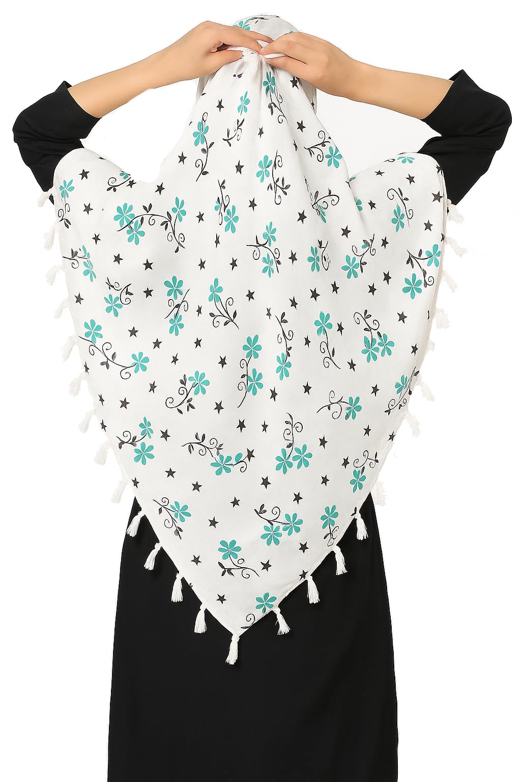 Weavers Villa Womens Cotton Floral Printed Face Cover Scarf | UV Protection, Breathable Fabric | Reusable Hijab Style Shield fo