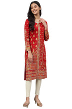 Aurelia Women'S Acrylic Regular Kurta (22Noa13696-505619_Red