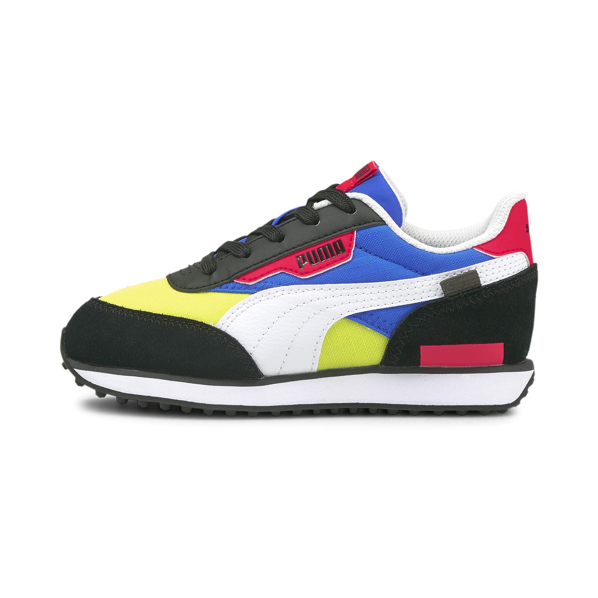 PUMA Future Rider Sneaker, Black-Yellow Glow-Ultra Blue, 3 US Unisex Little Kid