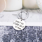 Dont Do Stupi St Keychain Poop Emoji Funny Birthday Gifts for Son Daughter Teenagers from Mom Sarcasm Gift for Teens Boy Girl Gr