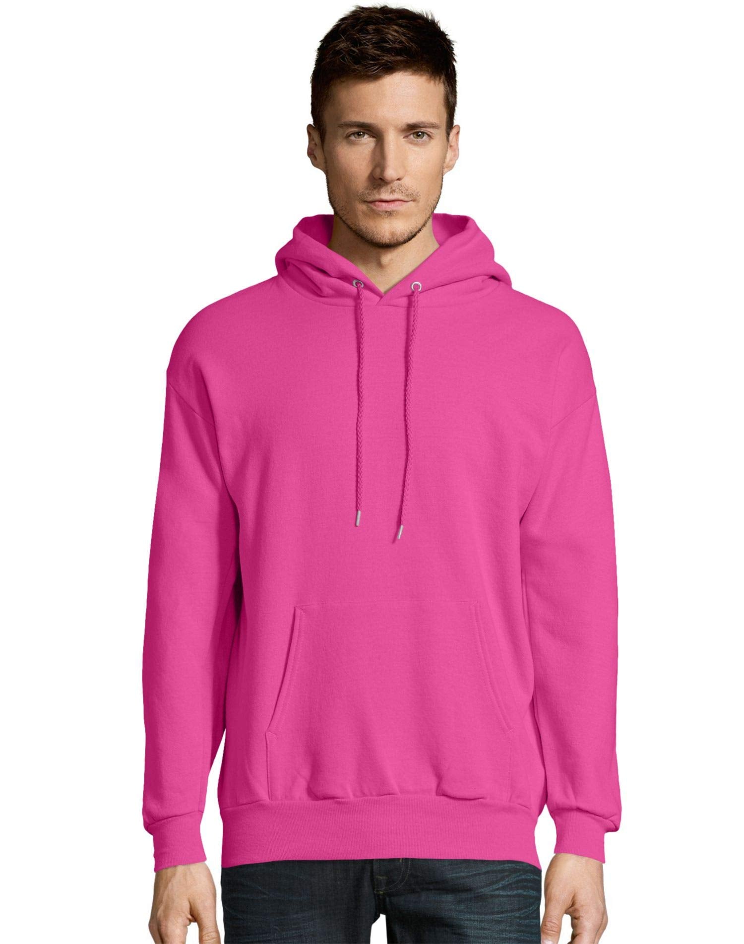 Unisex Ecosmart 5050 Pullover Hooded Sweatshirt - WHITE - S(D0102H7D7Q2)