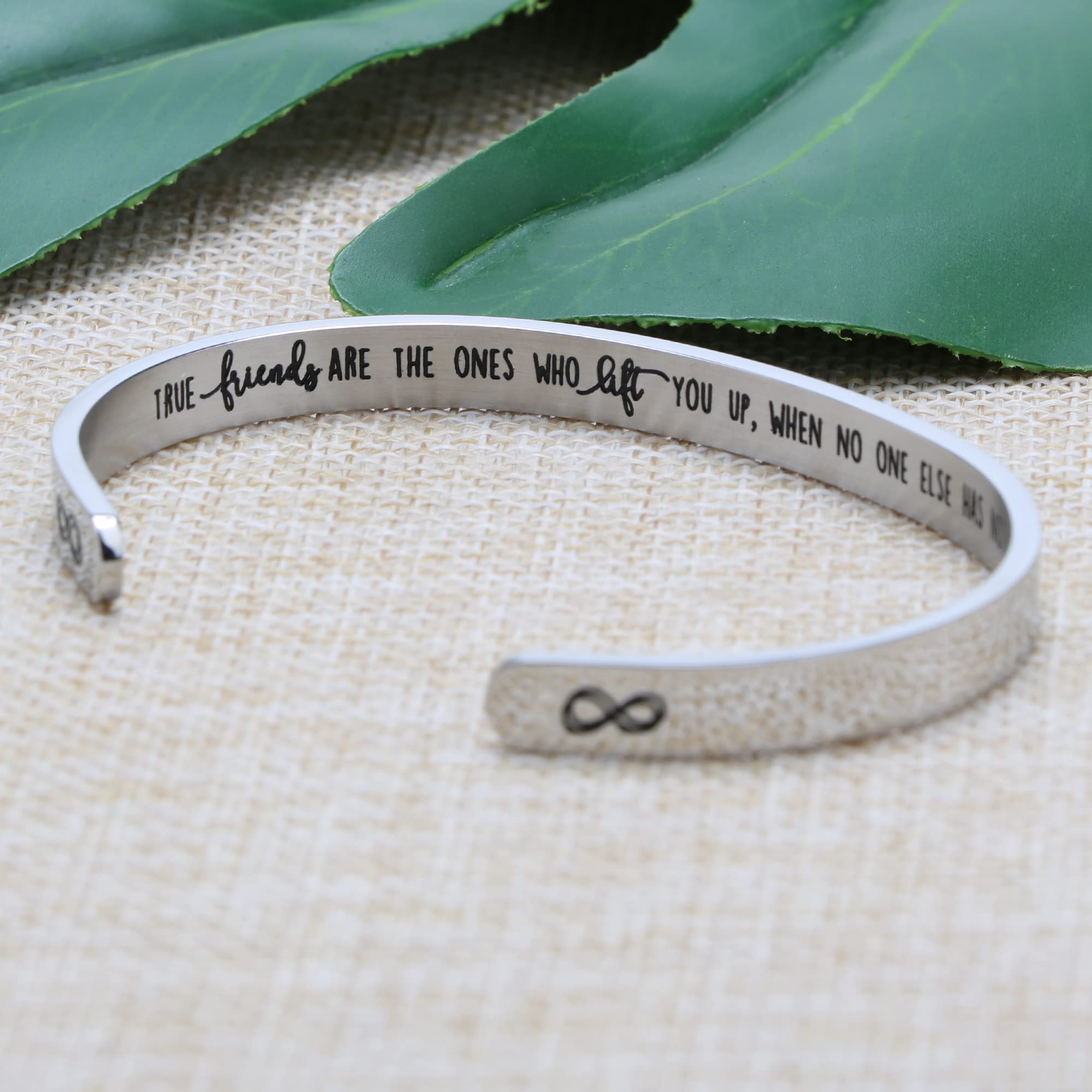 JoycuFF Friendship Gifts for Women Cheer Up Jewelry for Friends Birthday Gift Ideas Bff Bracelets Friendship Stainless Steel Cuf