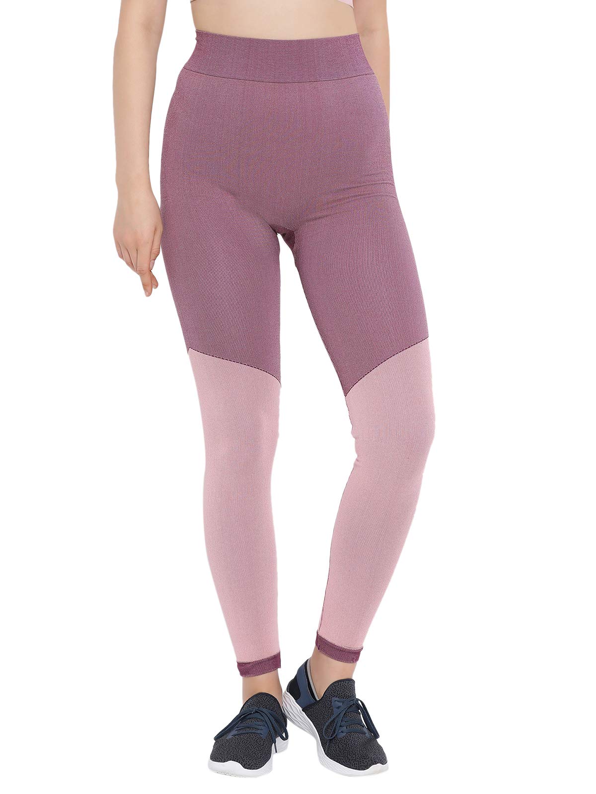Clovia WomenS Gym/Sports Activewear Tights (At0105P22_Pink_M)