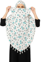 Weavers Villa Womens Cotton Floral Printed Face Cover Scarf | UV Protection, Breathable Fabric | Reusable Hijab Style Shield fo