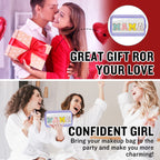 Chenille Letter Clear Makeup Bag with Zipper and Waterproof Nylon Material