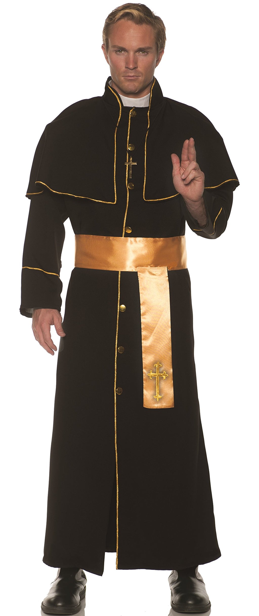 Underwraps Men's Deluxe Priest Robe Costume-Gold, One Size