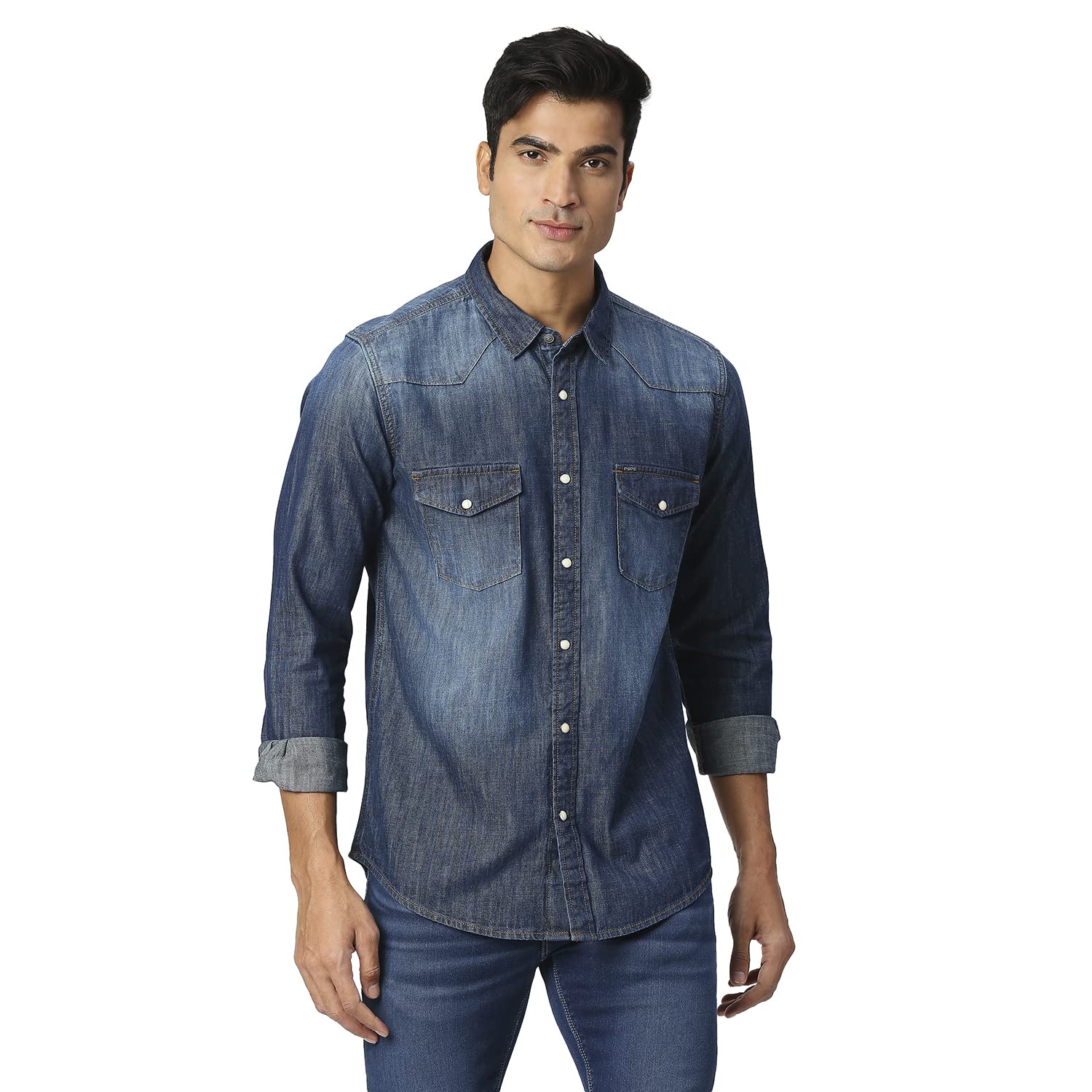 Pepe Jeans MenS Regular Fit Shirt (Pm308000Ca0000Xl_Dk Wash
