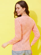 Modeve Round Neck Casual Women Sweater For Winter||Winterwear|| Peach