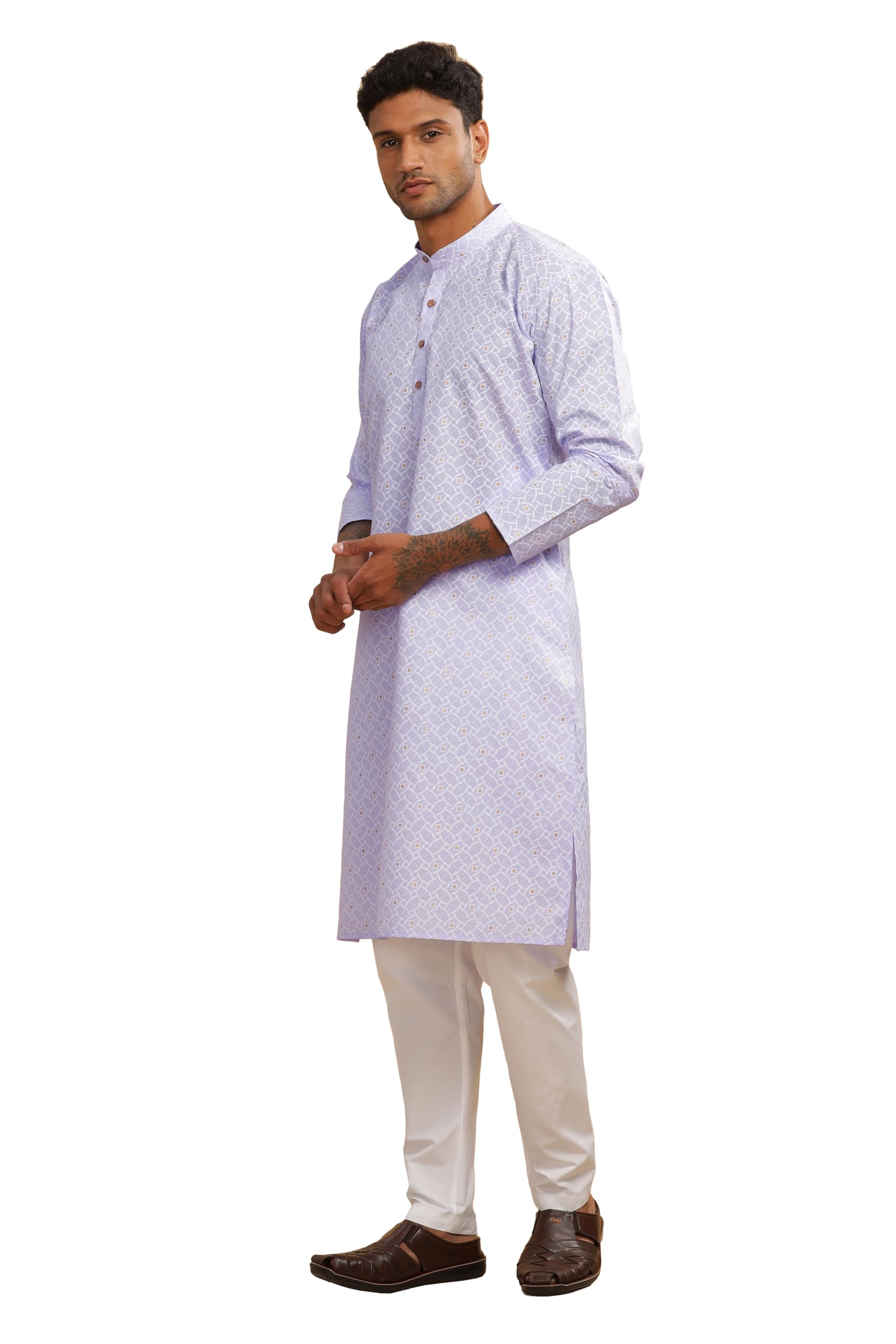 Be Active MenS Cotton Regular Kurta (C-399-4_Purple