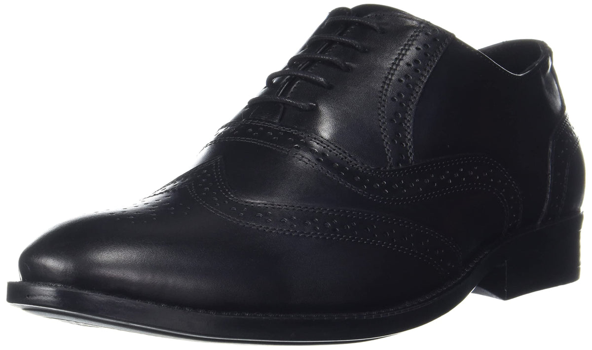 Mochi Mens Leather Black Brogue (Size (10 UK (44 EU)) 10-44