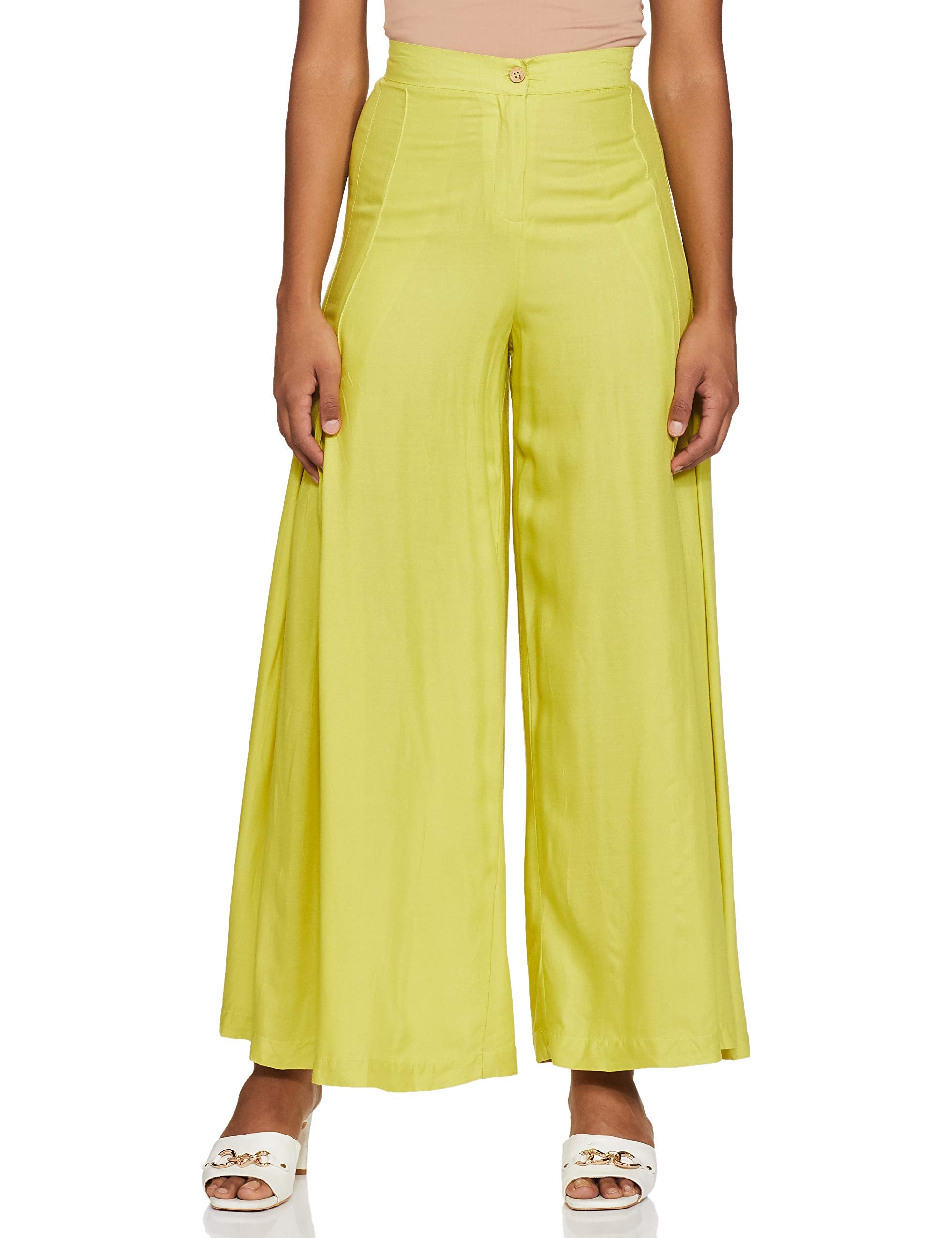 Aurelia Women Loose Fit Bottom(20FEA60054-601224_Green_2XL) Palazzos
