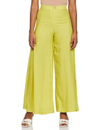 Aurelia Womens Loose Fit Rayon Palazzo (20FEA60054-601224_Green_Large_Green_L)