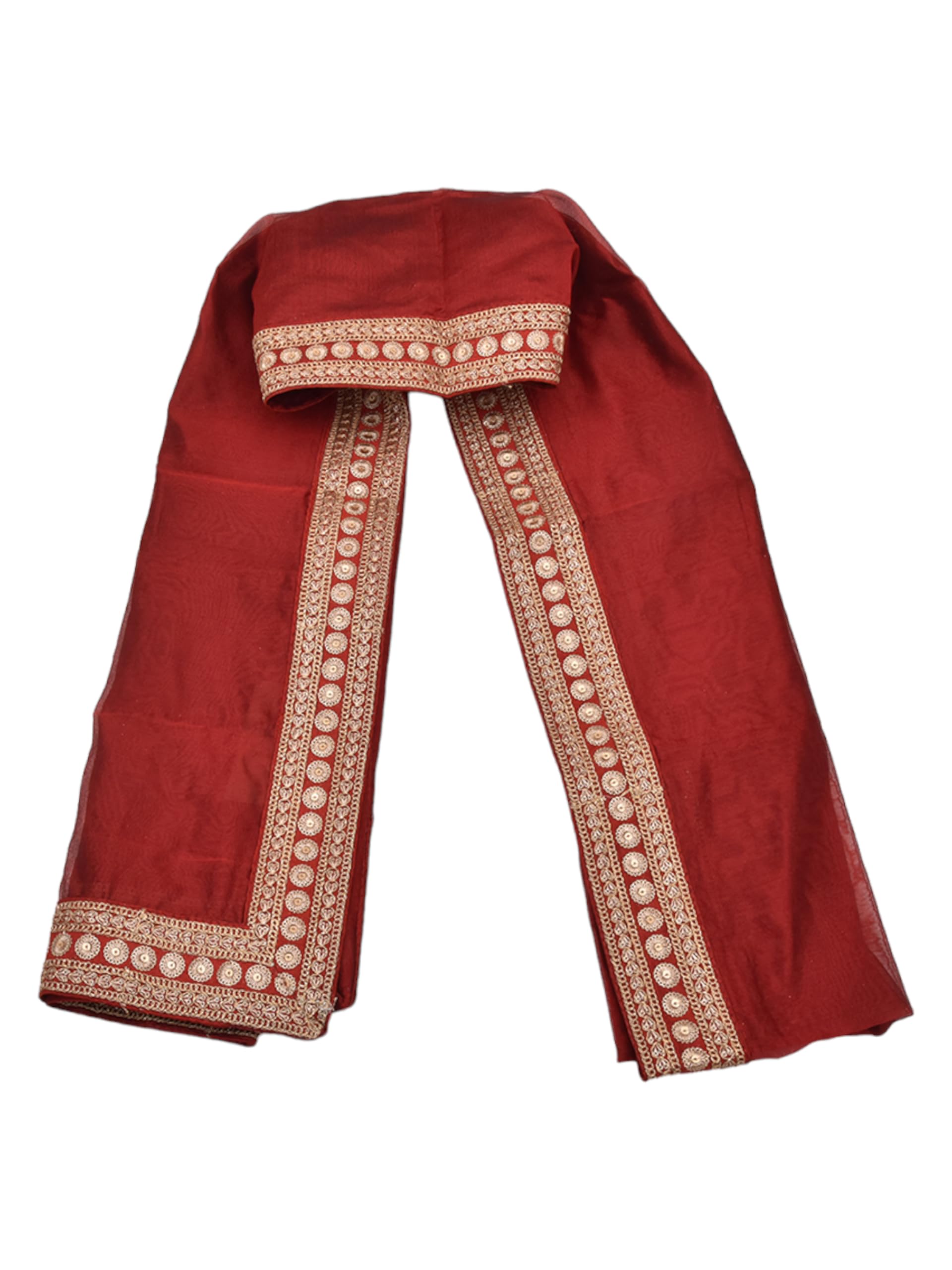 Manyavar Bright Maroon Dupatta